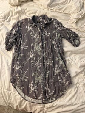 Kahulale’a Shirt Dress in Charcoal